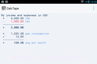 CalcTapeV1.4.16截图
