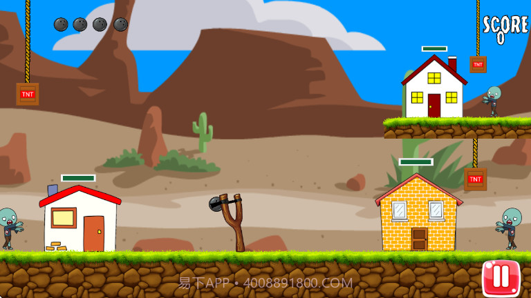 弹弓僵尸战争Angry zombies修改版v2.0.0.3截图