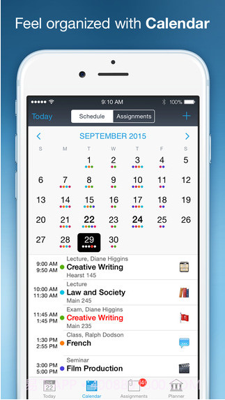 课程考试日程管理截图2