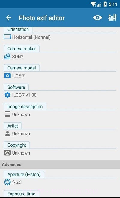 照片Exif编辑截图4