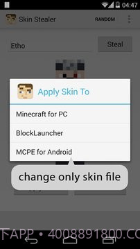 Minecraft皮肤偷取器截图1 Minecraft皮肤偷取器截图1
