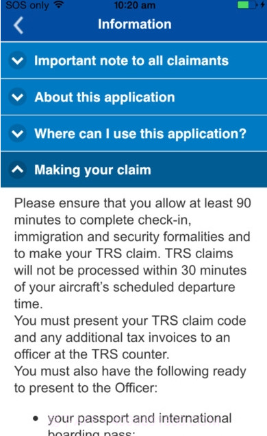澳洲旅游退税截图2