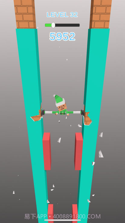 小人用腿撑住墙截图1