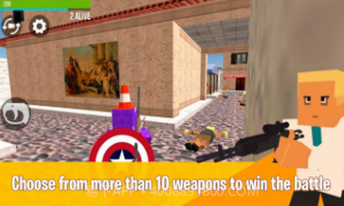 像素射击方块枪战截图1