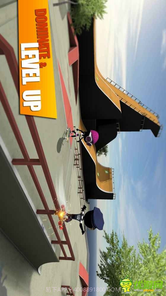 火柴人滑板对决3D截图4