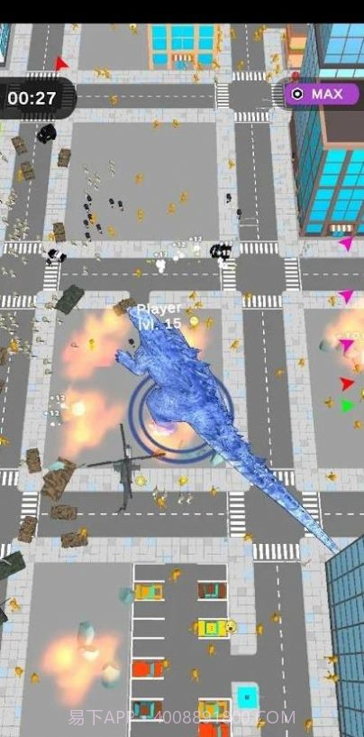 怪兽破坏竞技场(Kaiju Rampage IO)v0.1截图1 怪兽破坏竞技场(Kaiju Rampage IO)v0.1截图1