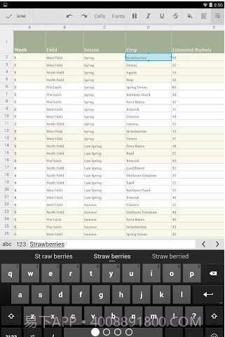Google表格:Google Sheets截图1 Google表格:Google Sheets截图1