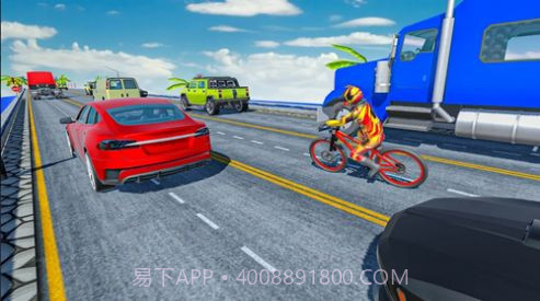 疯狂的交通自行车骑士3D截图4 疯狂的交通自行车骑士3D截图4