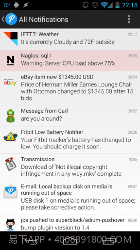 推送通知 Pushover截图1 推送通知 Pushover截图1