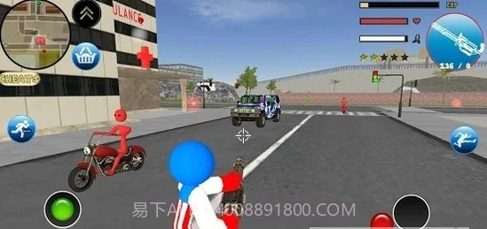 火柴人队长绳索英雄截图1