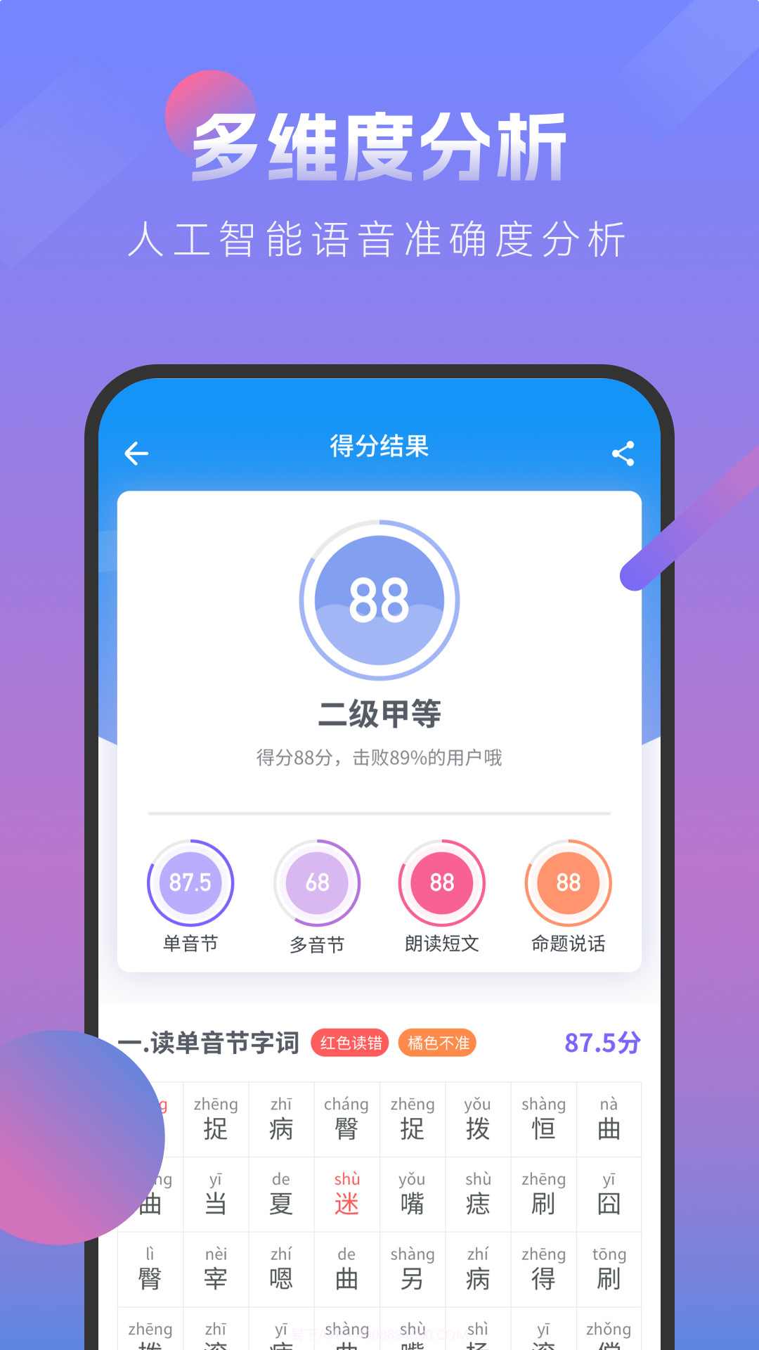 普通话考试模拟截图3 普通话考试模拟截图3