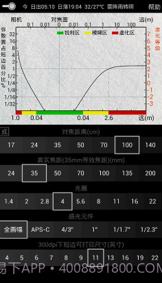 景深计算器截图2 景深计算器截图2