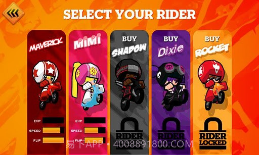 卡通飞旋车手 Flip Riders截图3